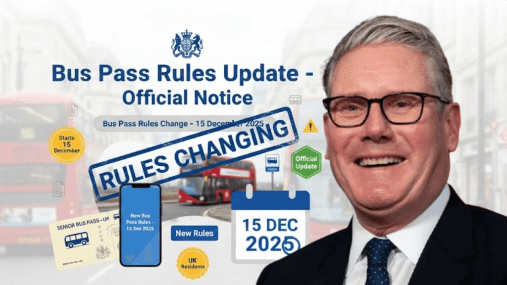 Official: Bus Pass Rules Change for UK Residents from 15 December 2025